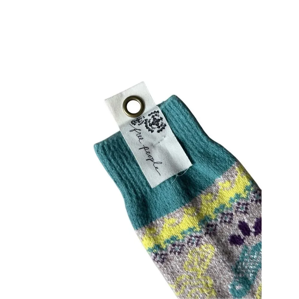 NEW Free People Playing Koi Tall Nordic Socks One size Purple Multicolor